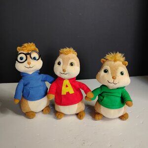 TY Alvin & The Chipmunks Alvin Simon & Theodore TY Beanie Baby Plushes